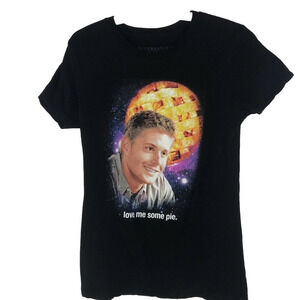 Supernatural “Love me some pie” Dean Black T